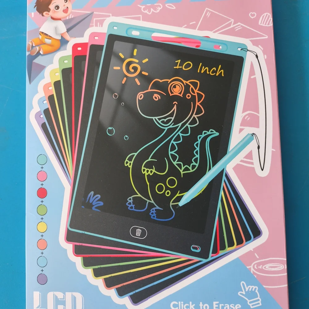 10-Inch Color LCD Drawing Tablet with Stylus - Rainbow Frame. 2 Pack